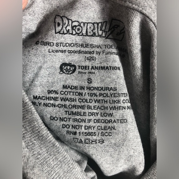 NWOT Dragonball Z Heather Grey Graphic Tee - Size S - Picture 3 of 3